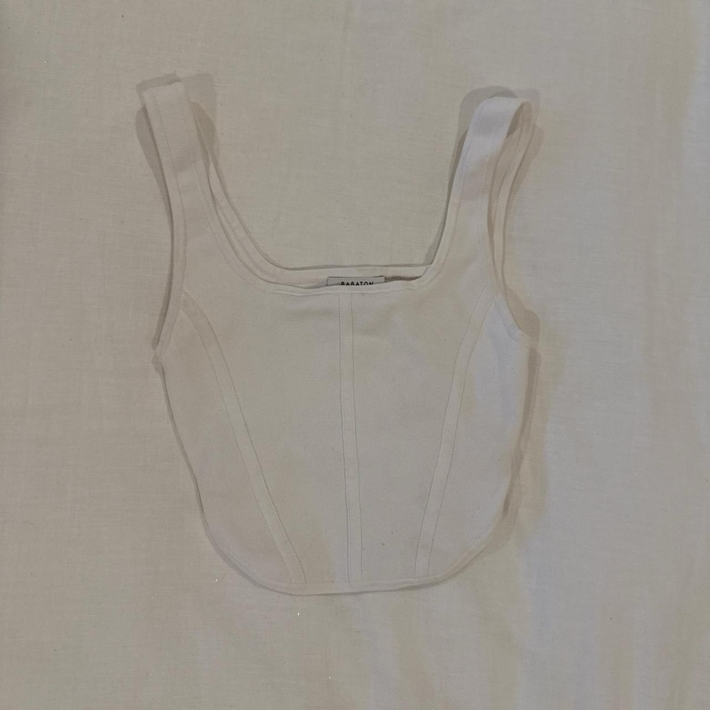 White corset top
